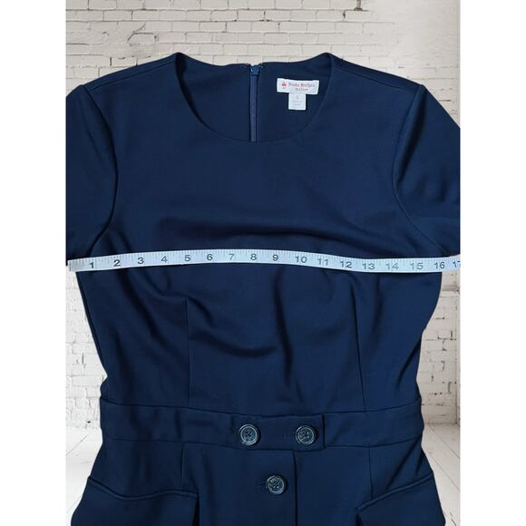 Brooks Brothers Red Fleece Womens Navy Button Front Sheath Dress Size Small - Picture 11 of 11